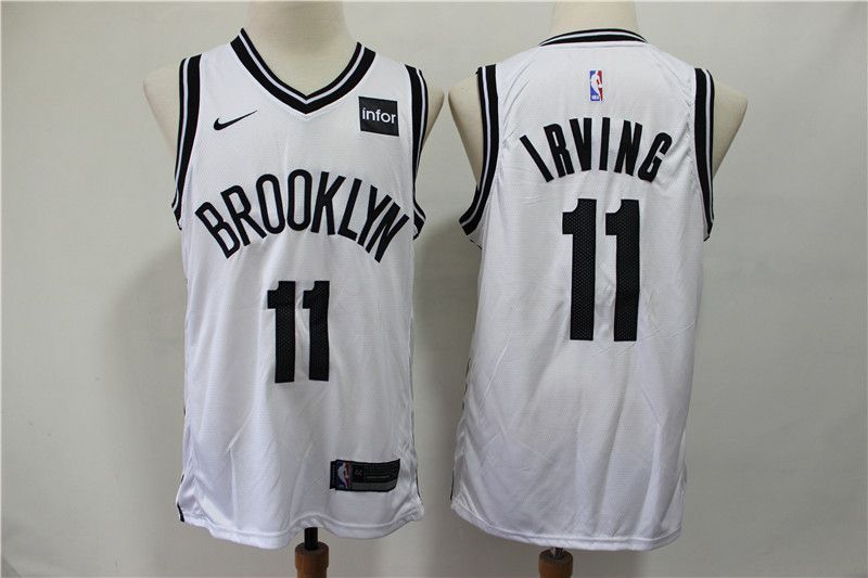 Men Brooklyn Nets #11 Irving White Nike Game NBA Jerseys